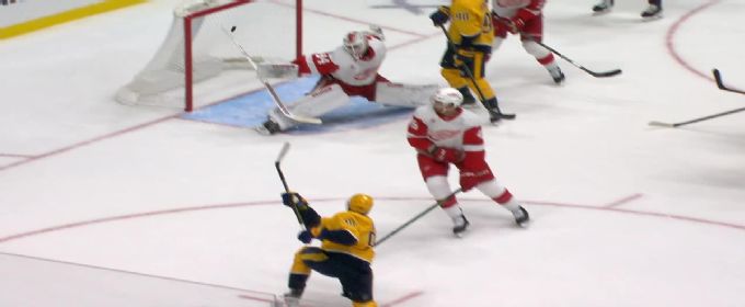 Alex Lyon robs Steven Stamkos of his first Preds' goal with a stellar save