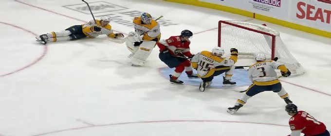 Tomas Nosek scores on the power play for Florida Panthers