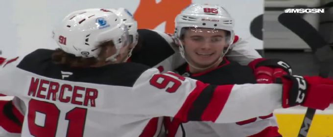 Jack Hughes wins it for the Devils in OT
