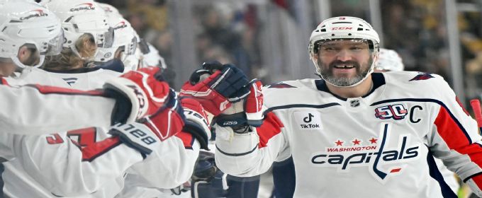 Ovechkin's 864th goal tips off defender's stick