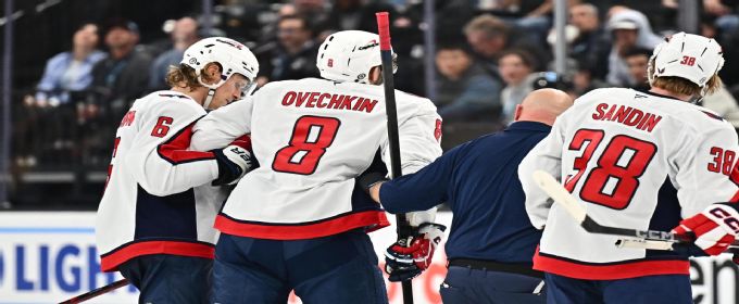 Ovechkin's 2-goal night cut short by collision