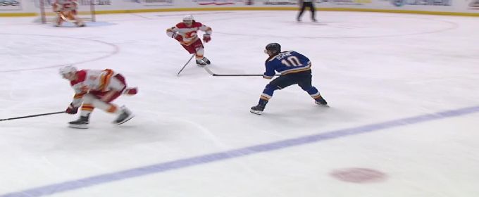 Brayden Schenn scores on the power play for St. Louis Blues