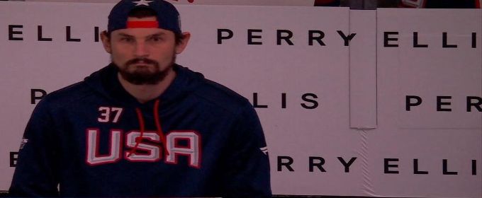 Connor Hellebuyck locks in with interesting warmup technique