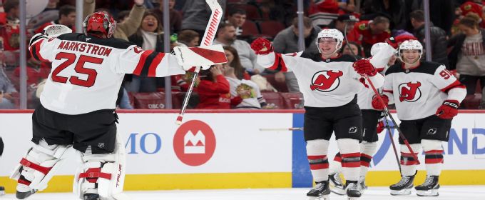 Simon Nemec notches hat trick in overtime win for Devils