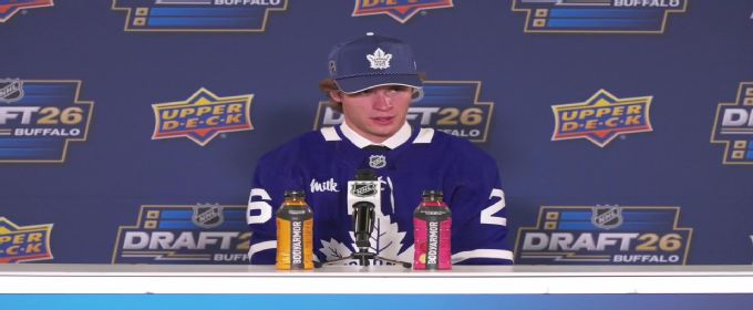 Gavin McKenna excited to step onto the ice as a Maple Leaf