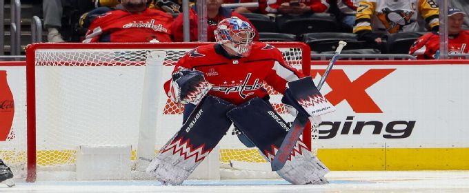 Capitals goaltender Charlie Lindgren returns to practice