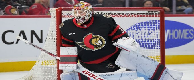 Senators G Linus Ullmark week-to-week with upper body injury