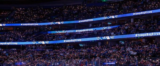 Lightning honor power company workers in hurricane-delayed opener