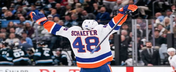 Isles' Matthew Schaefer edges Crosby as youngest with OT goal