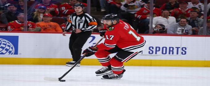 Blackhawks' Foligno takes puck off hand, will miss 4 weeks