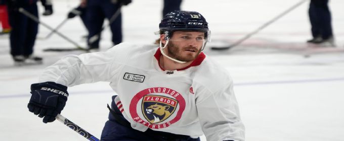 Panthers' Matthew Tkachuk makes season debut after surgery