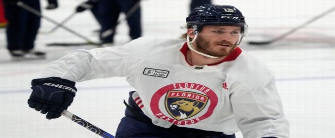 Panthers' Matthew Tkachuk skating again; return date still TBD
