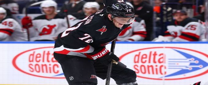 Sabres' Thompson settles old score in scrap with Devils' Noesen