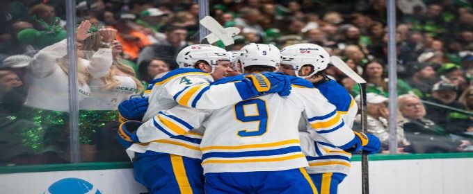 Tage Thompson scores twice as Sabres beat Stars 4-1