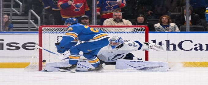 Jordan Kyrou scores in shootout as Blues snap Lightning's streak at 11