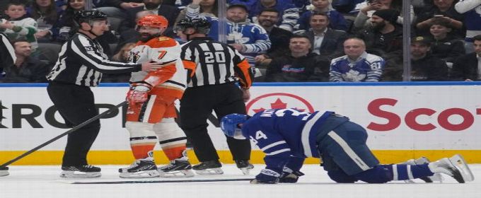 Leafs' Auston Matthews out for season after knee-to-knee hit
