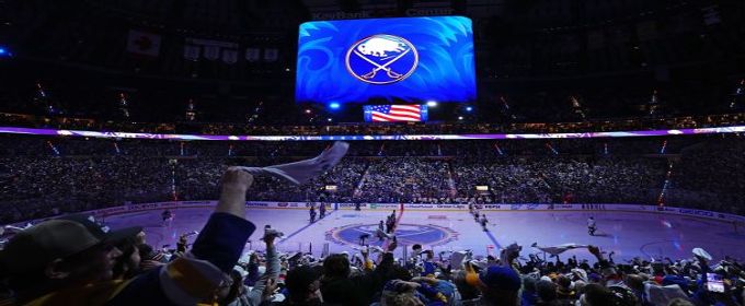 Sabres celebration spills outside the arena after Game 1 win