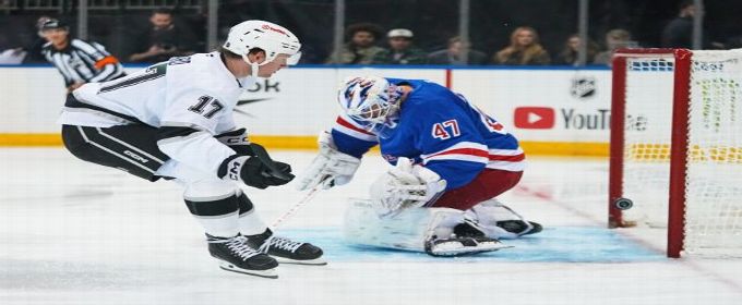 James Reimer's Rangers debut lasts one period after giving up 3 goals vs. Kings