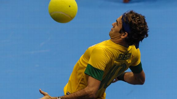 La exhibicin de Federer en Brasil