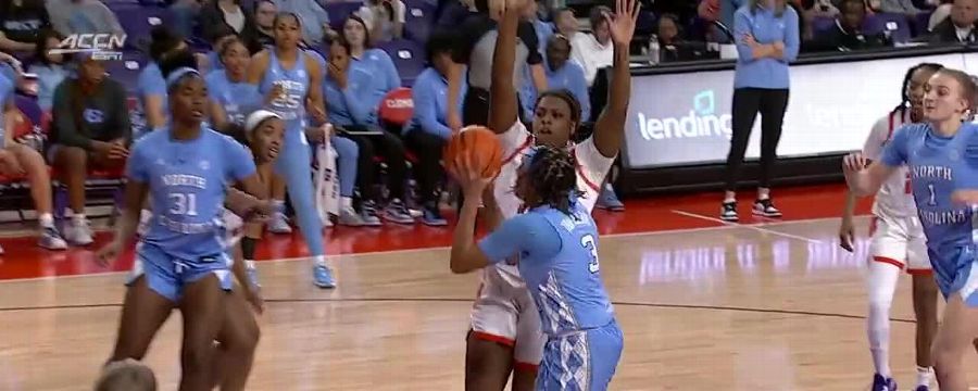 Kennedy Todd-Williams gets the lay-in to fall vs. Clemson Tigers