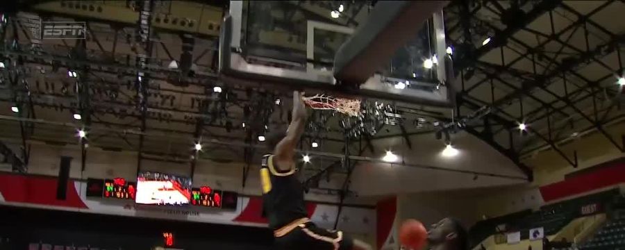 Toibu Lawal gets up for the beautiful flush