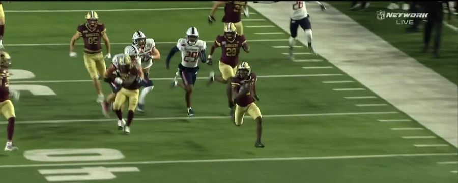 Kole Wilson takes kickoff 100 yards to the house for Texas State