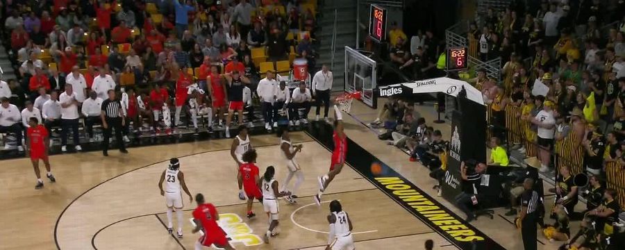 Chaney Johnson goes up for an alley-oop dunk