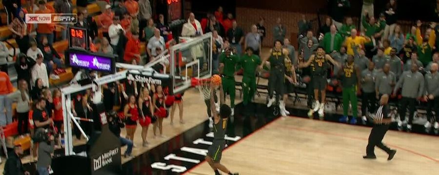 Jalen Bridges caps off Baylor's OT win with a dunk significant to some