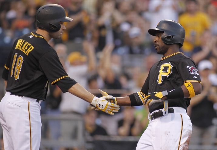 28 August 2015: Pittsburgh Pirates mascot waves the jolly roger after the  game between the Colorado Rockies and Pittsburgh Pirates at PNC Park in  Pittsburgh, Pa. (Icon Sportswire via AP Images Stock