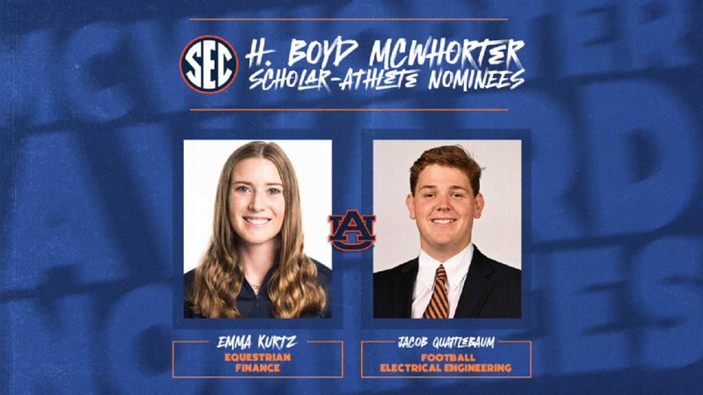 SEC names Auburn nominees for McWhorter Award