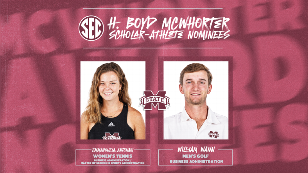 Dillingham, Brown Named SEC Boyd McWhorter Scholarship Nominees -  Mississippi State