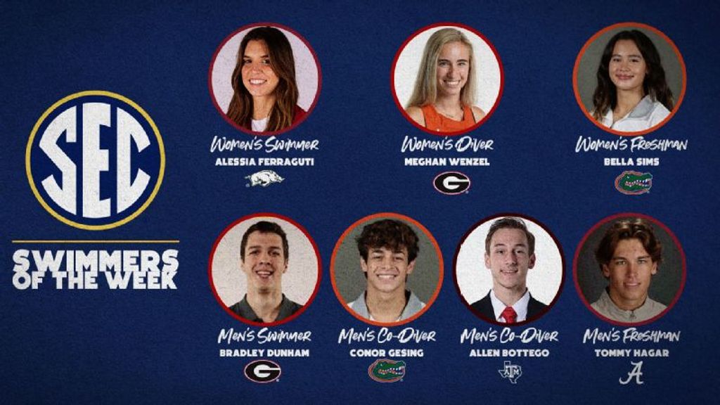 SEC Swimming & Diving Athletes of the Week: Week 1