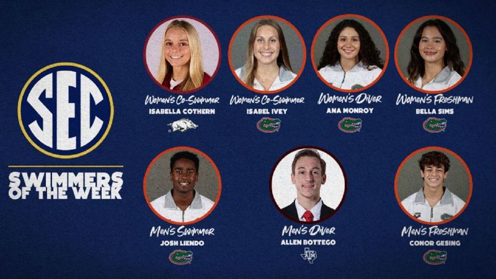 SEC Swimming & Diving Athletes of the Week: Week 5