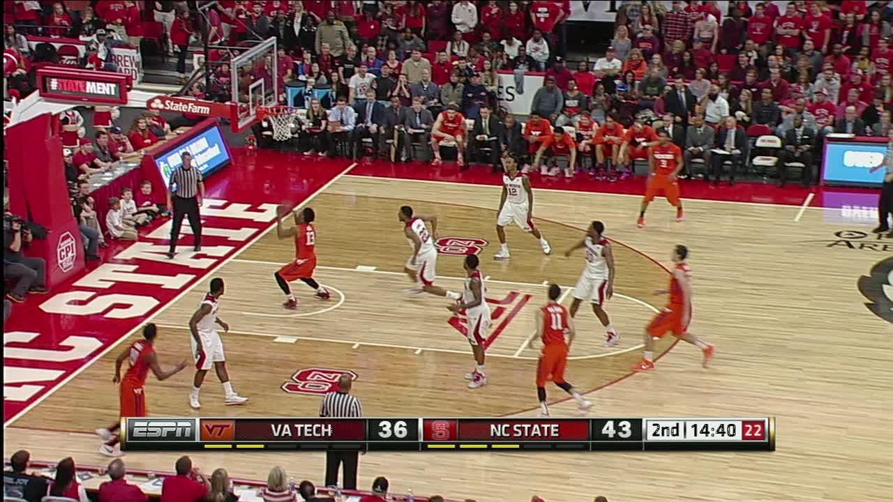 2H VT A. Hill made Dunk. Assisted by W. Johnston. - ESPN Video