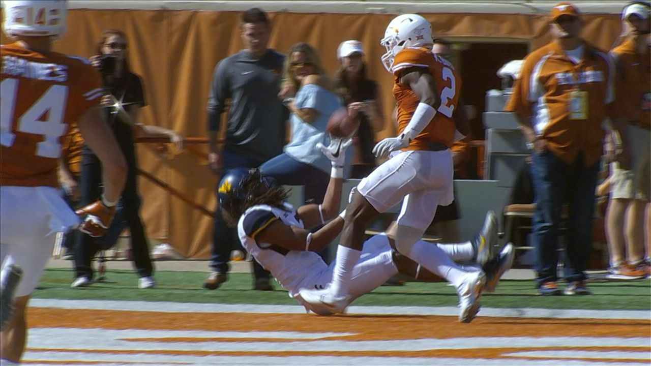 West Virginia Wr Makes Td Catch On His Back Espn Video 