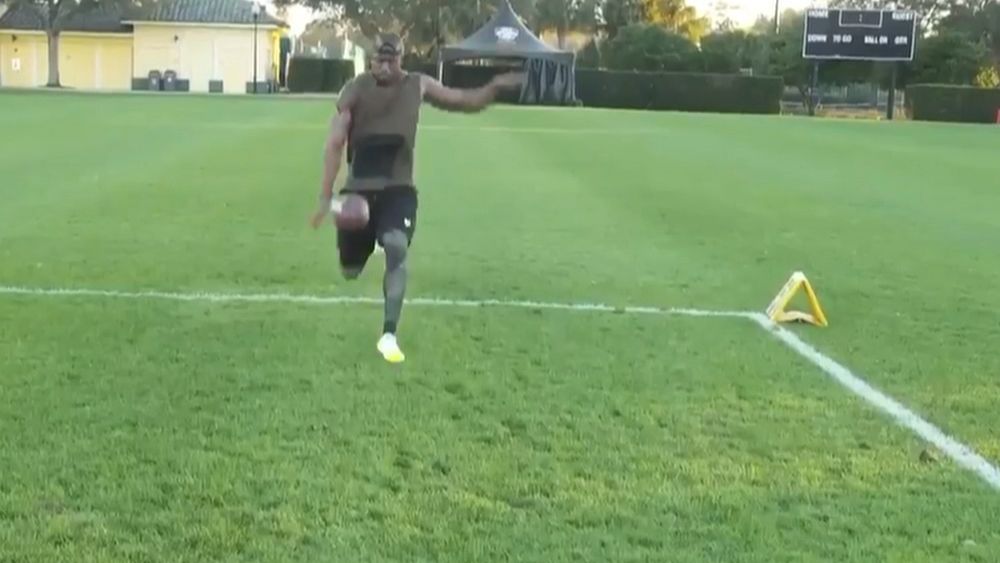 Watch: Marquette King nails arcade game punt