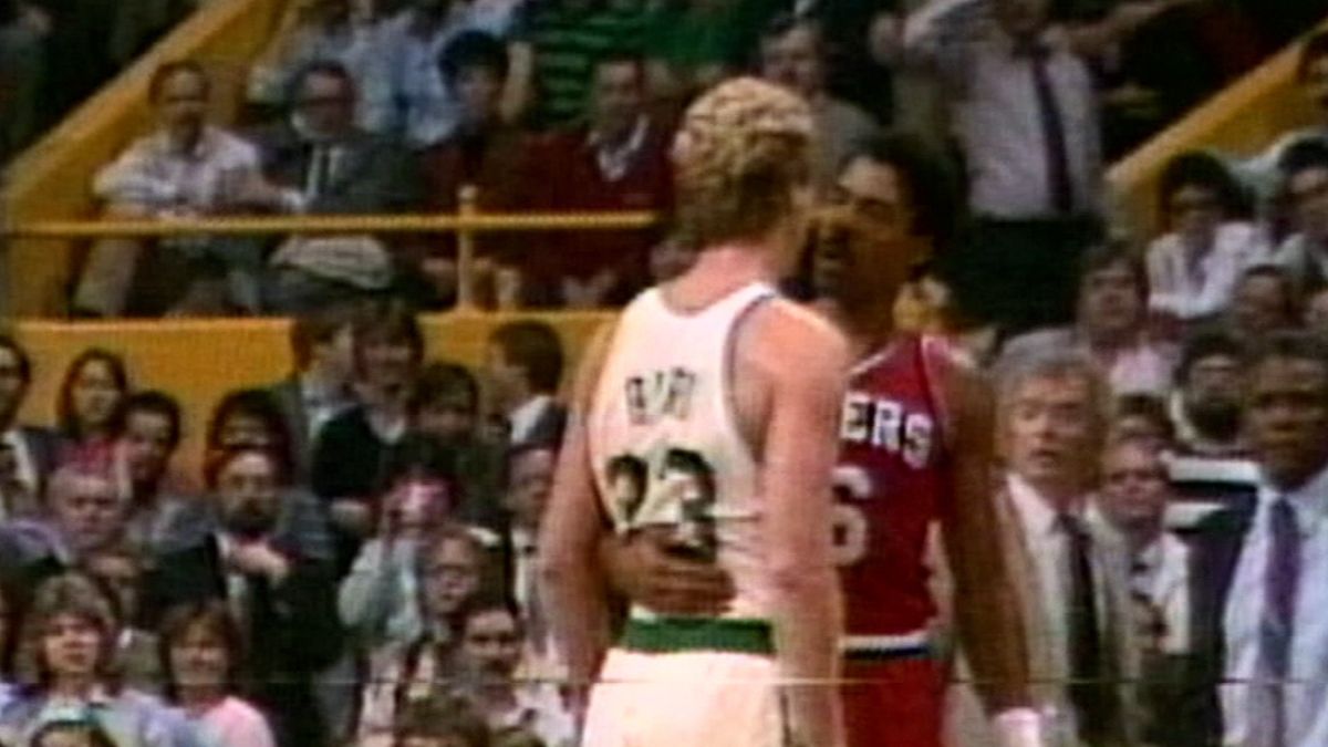 julius erving fights larry bird video