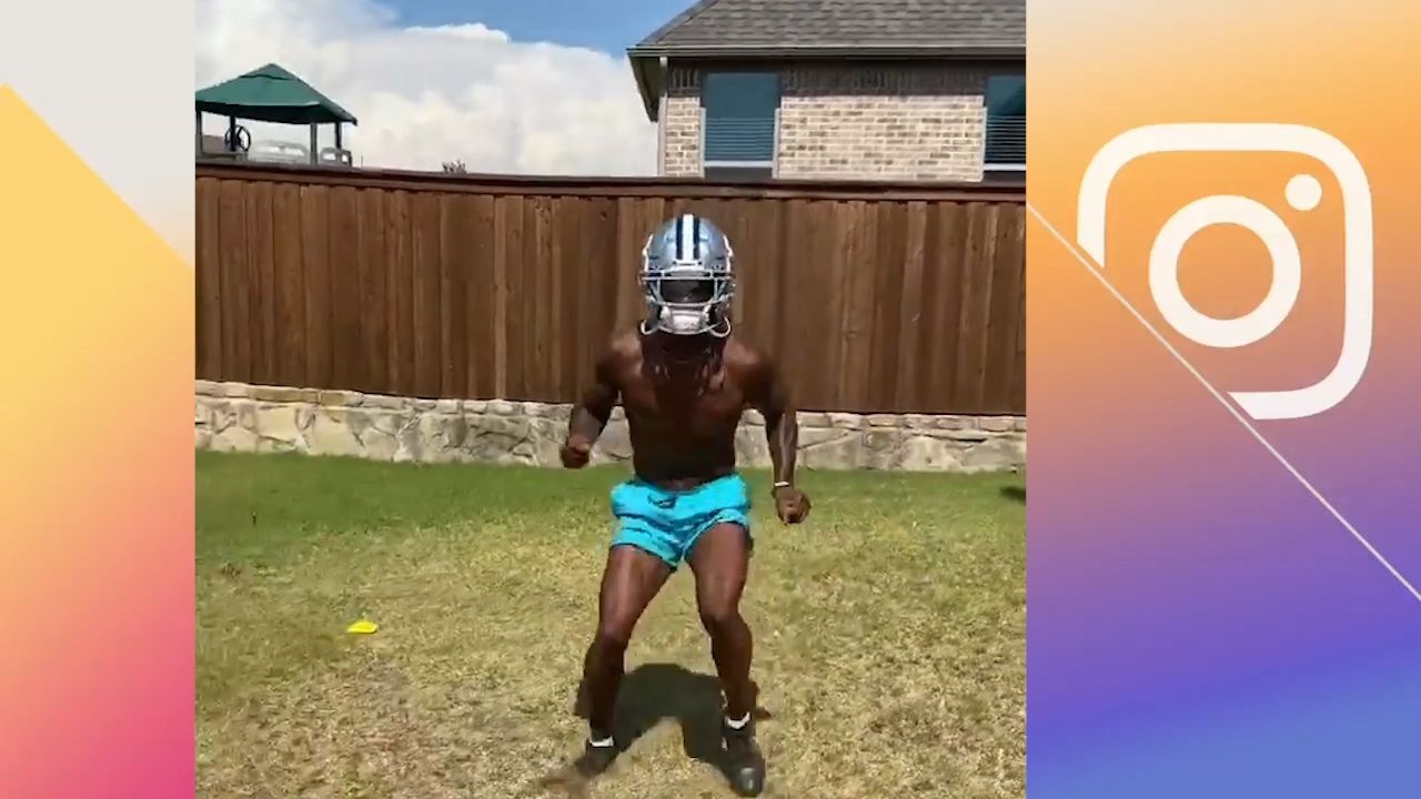 CeeDee Lamb rocks Cowboys helmet for home workout ESPN Video