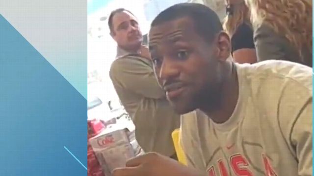 The 2008 Olympic Redeem Team eating at a gas station