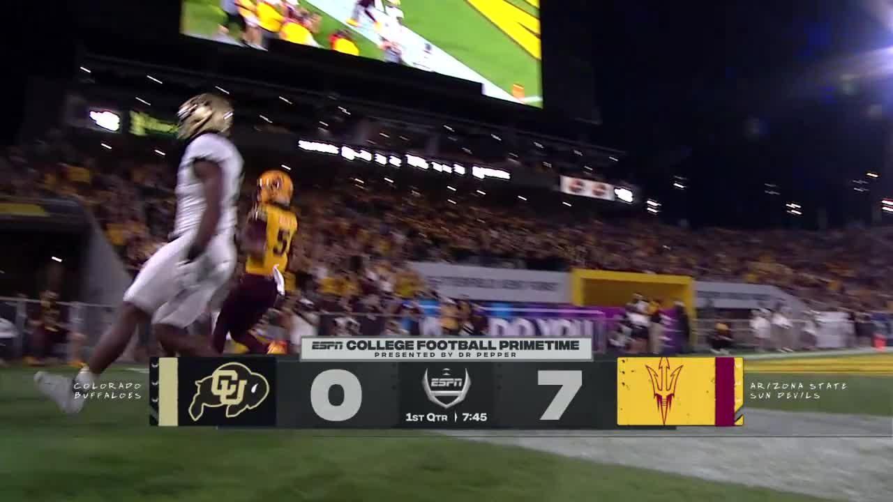 Jayden Daniels crosses goal line for 7yard Rushing touchdown ESPN Video