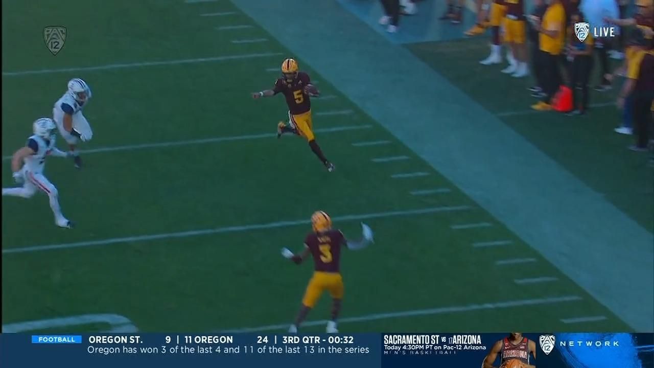 Arizona State's QB keeps it himself for 48-yard TD - ESPN Video