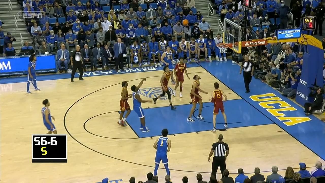 Cody Riley buries the turnaround jumper late for UCLA ESPN Video