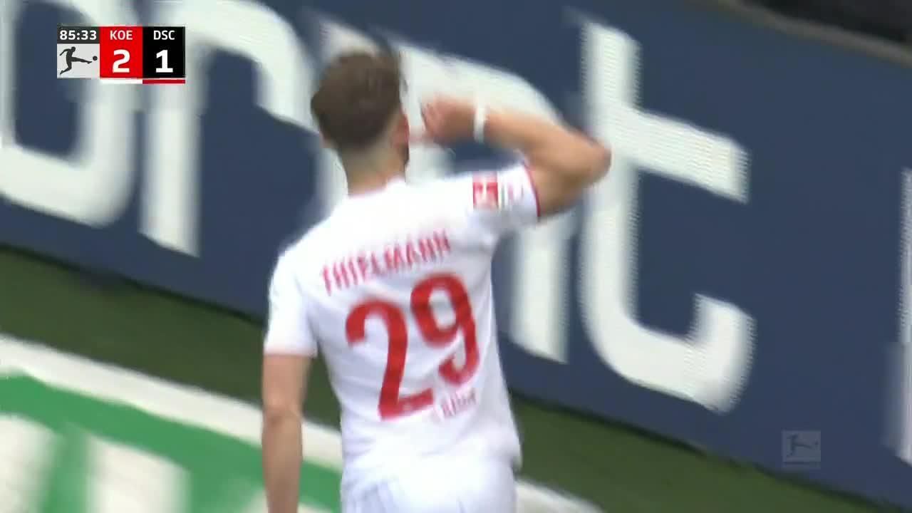 Jan Thielmann goal 86th minute FC Cologne 3-1 Arminia Bielefeld - ESPN ...