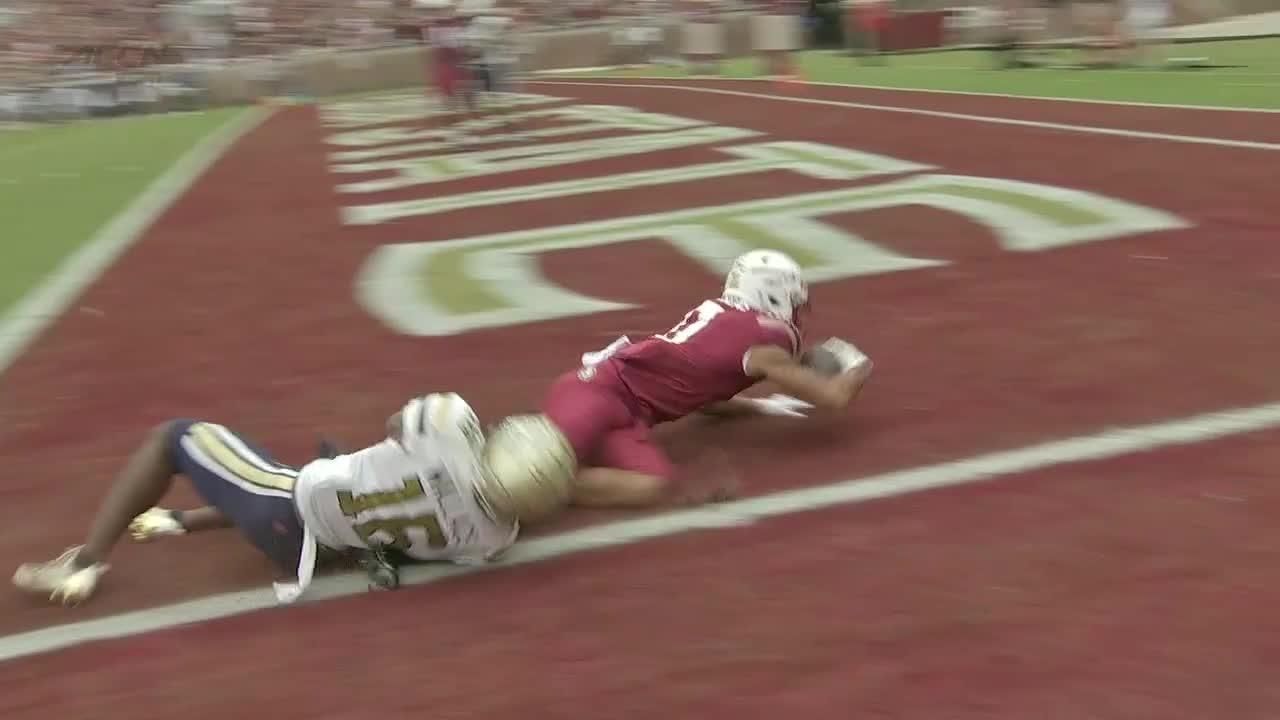 Jordan Travis throws 24-yard TD vs. Georgia Tech - ESPN Video