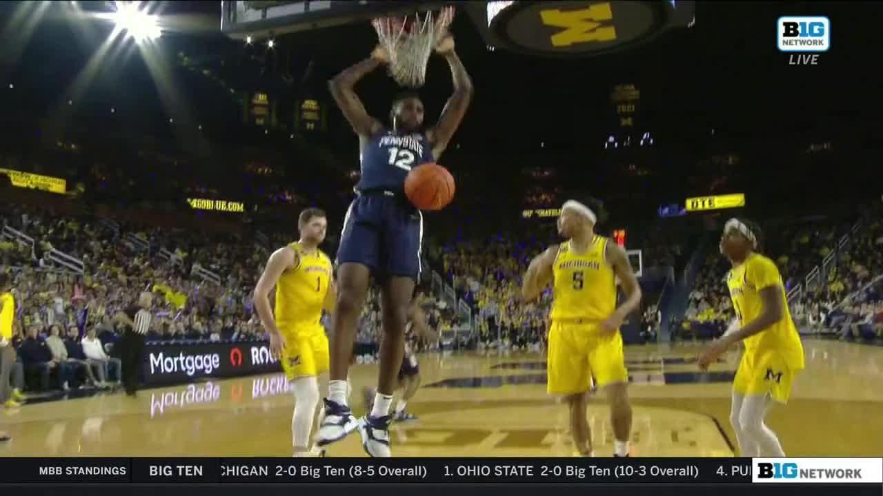Evan Mahaffey gets free for a Penn State dunk ESPN Video