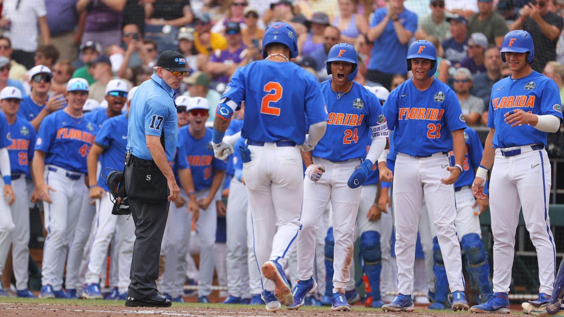 See all 6 Florida baseball home runs from record-breaking performance vs.  LSU at CWS final