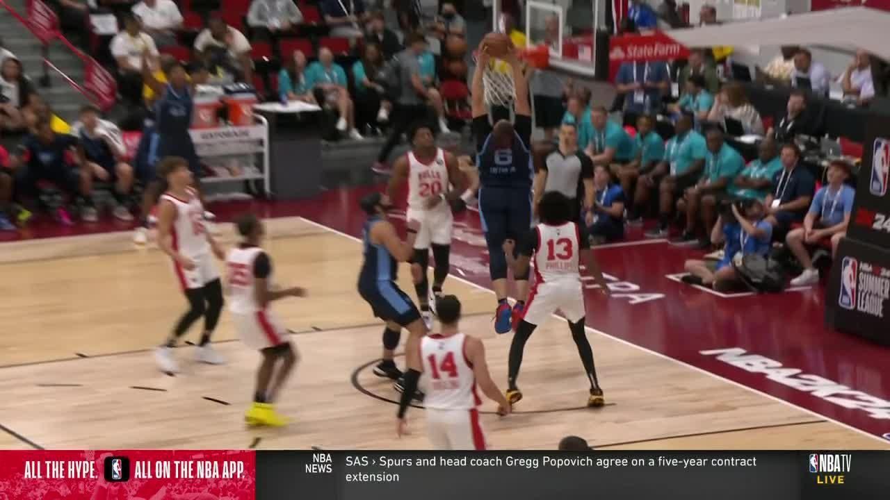 Kenneth Lofton Jr. elevates for the two-handed jam