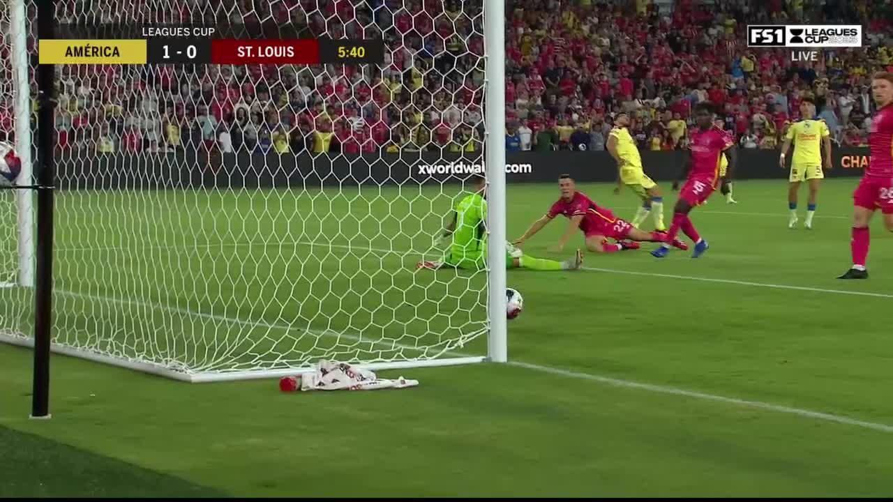 Henry Martín goal 5th minute América 10 St. Louis CITY SC ESPN Video