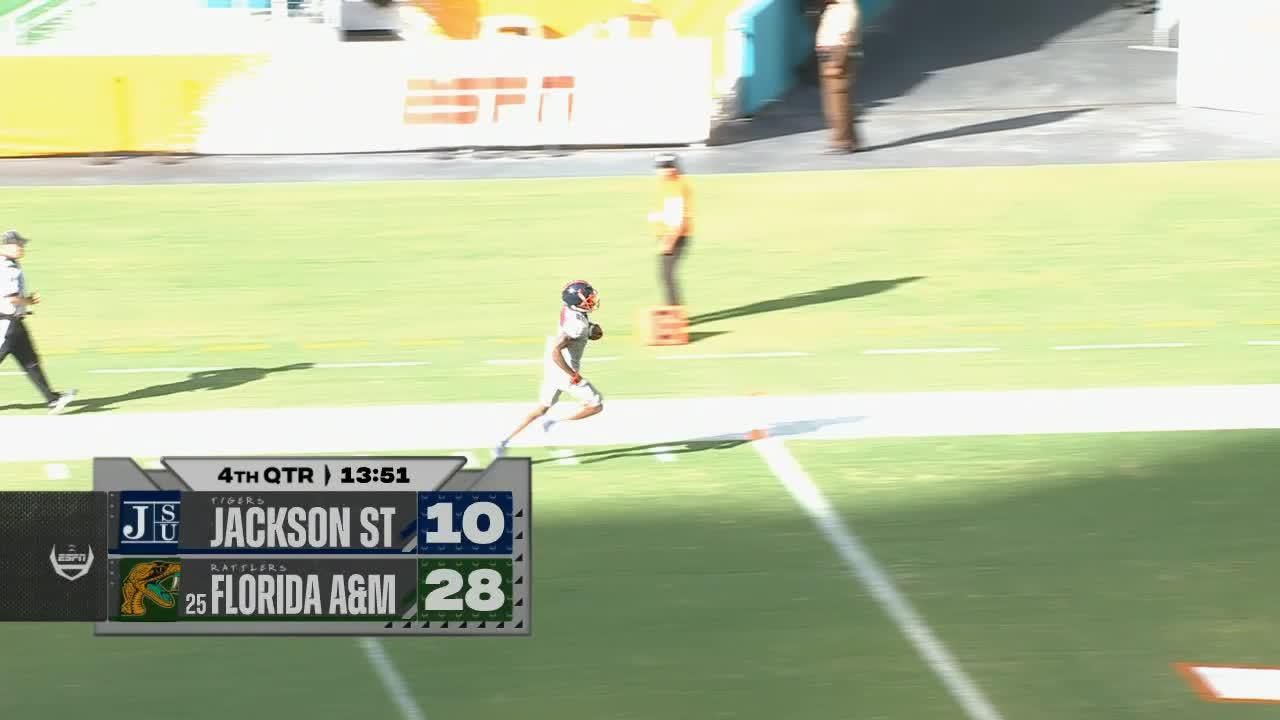 Rico Powers brings down 66yard TD for Jackson State ESPN Video