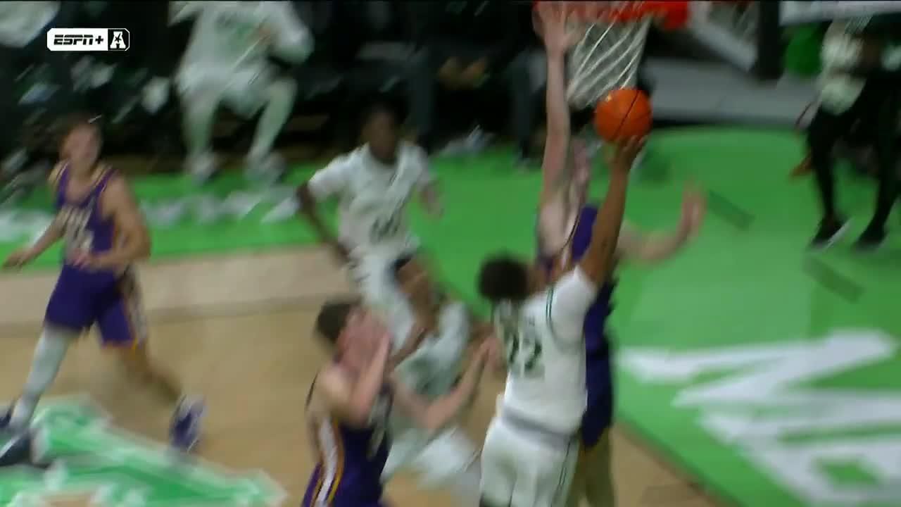 Jacob Hutson With The Massive Block At The Rim Espn Video 